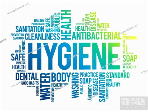 Hygiene Word Cloud Collage Health Concept Background Stock Vector