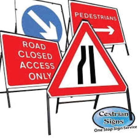 Freestanding Metal Traffic And Road Signs Cestrian Signs