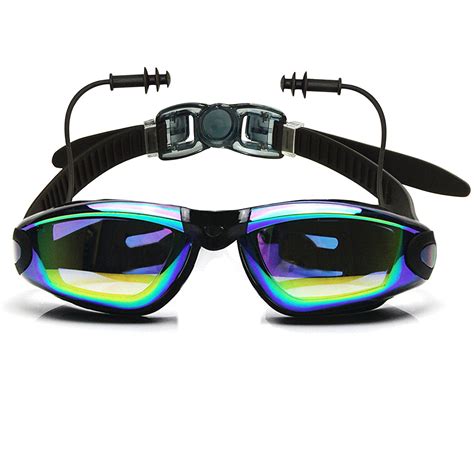 Swim Goggles, IPOW No Leaking Mirrored Anti Fog UV Protection Triathlon ...