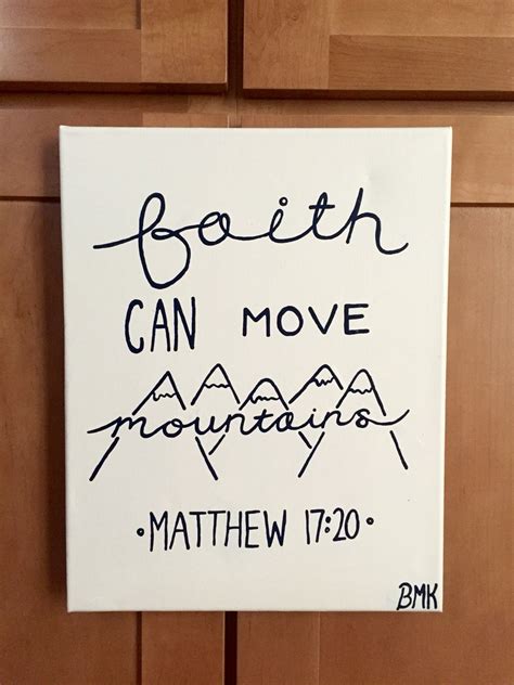 Faith Can Move Mountains Matthew 1720 Bible Verse Canvas