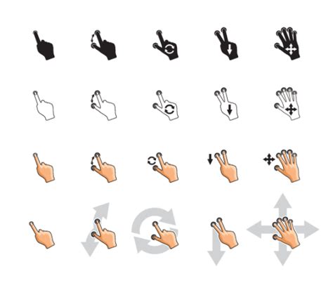 12 Free Gesture Icon Sets For Multi Touch Interfaces Smashfreakz