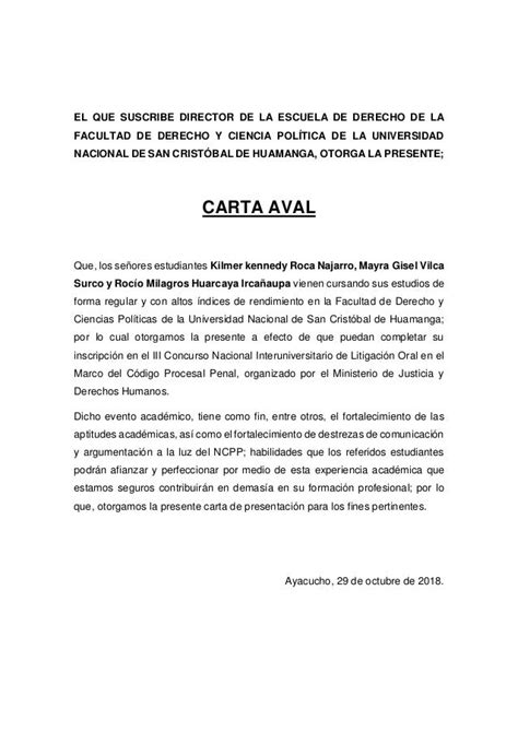 Ejemplo De Carta De Presentacion Universidad Modelo De Informe Images