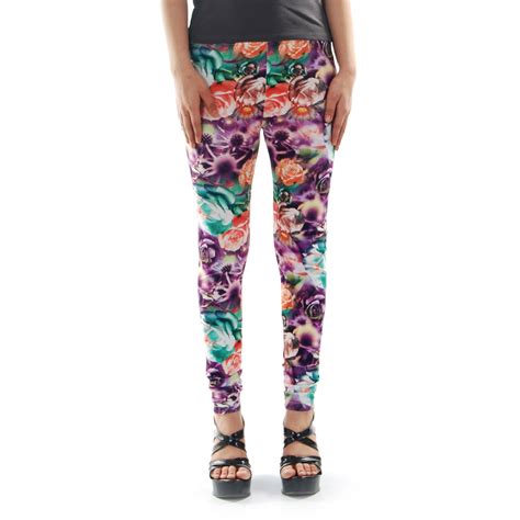 multicolor floral print legging printed leggings floral print leggings legging