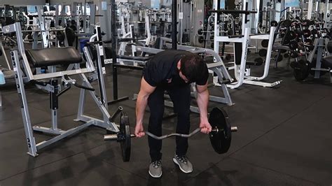Bent Over Ez Bar Row Wide Grip Supinated Youtube