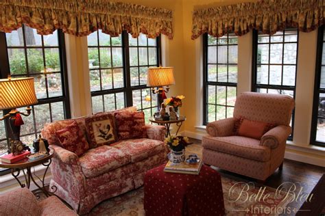 A Traditional French Country Sunroom Belle Bleu Interiors