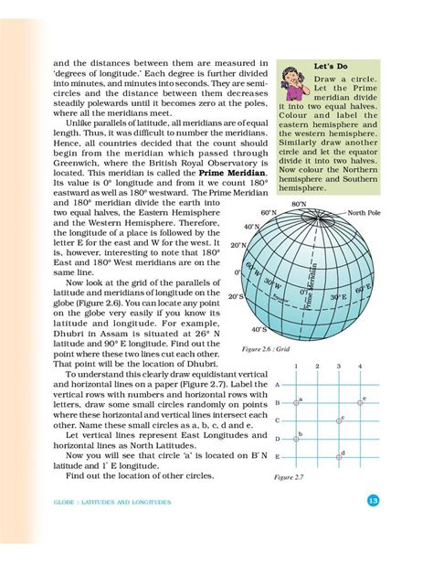 Ncert Book Class Geography Chapter Globe Latitudes And Longitudes Hot Sex Picture
