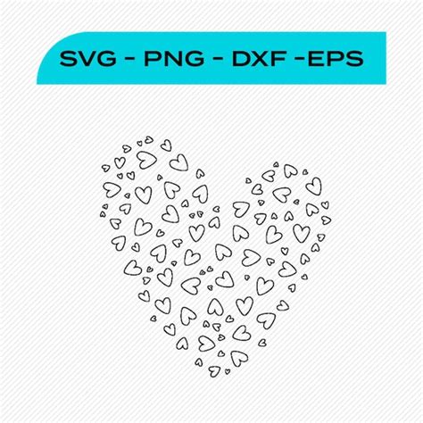 Heart Filled With Heart Heart Svg Perfect Heart Cartoon Etsy