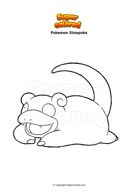 Dibujo Para Colorear Pokemon Slowpoke