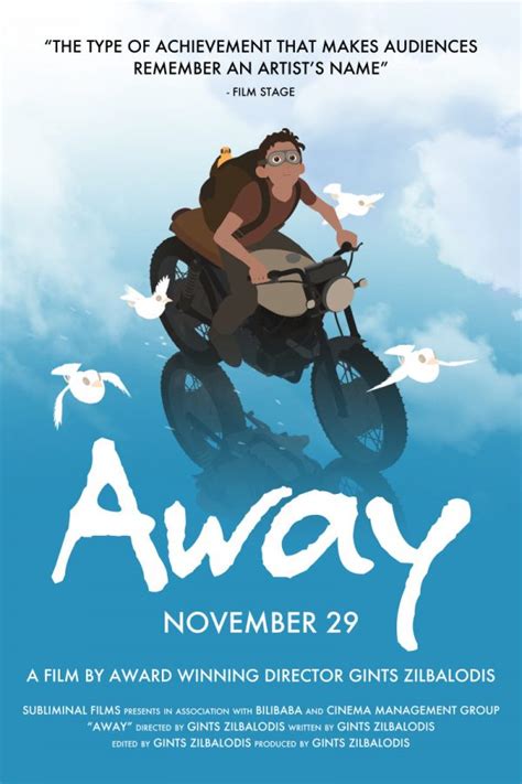 Mark may 16 2019 11:32 am a bit late but reply to susan. Movie Review - Away (2019)