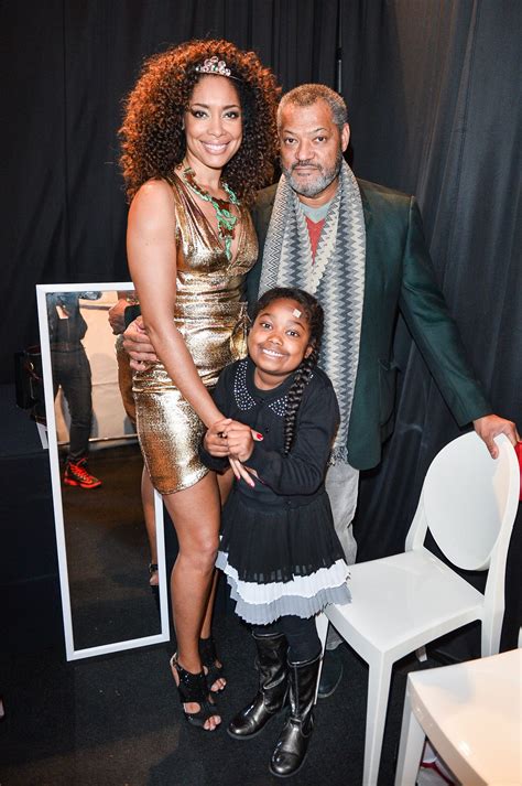Gina Torres Laurence Fishburne And Daughter Delilah Spring 2015 George