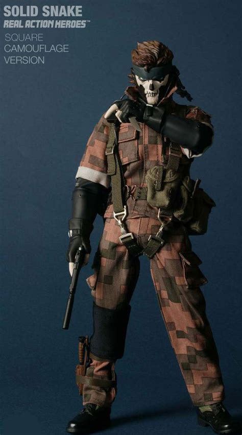 Metal Gear Solid Rah Action Figure Naked Snake In Square