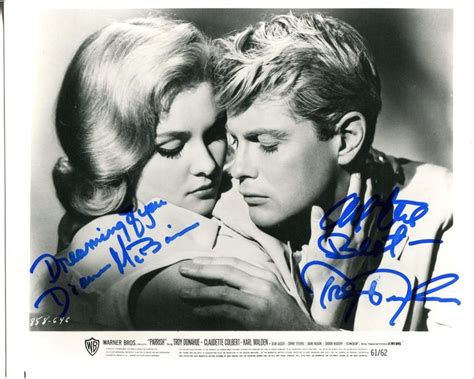 Troy Donahue Actor And Diane Mcbain Actress In Parrish Signed Photo Autograph