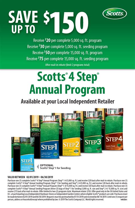 Scotts 4-step Program Mail-in-rebate