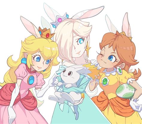Princess Peach Rosalina Princess Daisy And Star Bunny Mario And