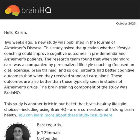 Brain Fitness News October BrainHQ From Posit Science