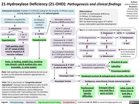 21 Hydroxylase Deficiency 21 Ohd Pathogenesis And Clinical Findings
