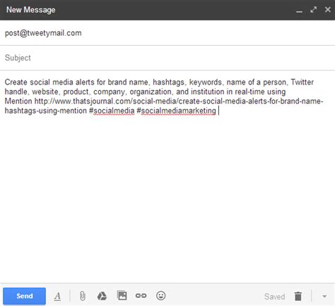 Create And Send Tweets From Email Using Tweetymail Tool