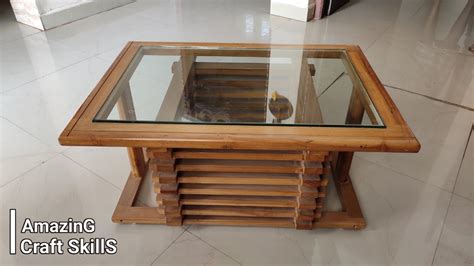 Wooden Tea Table Design Tea Centre Table With Glass Top Woodwork