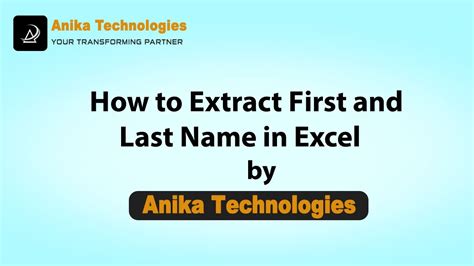 How To Extract First And Last Name In Excel File Using Tableau Youtube