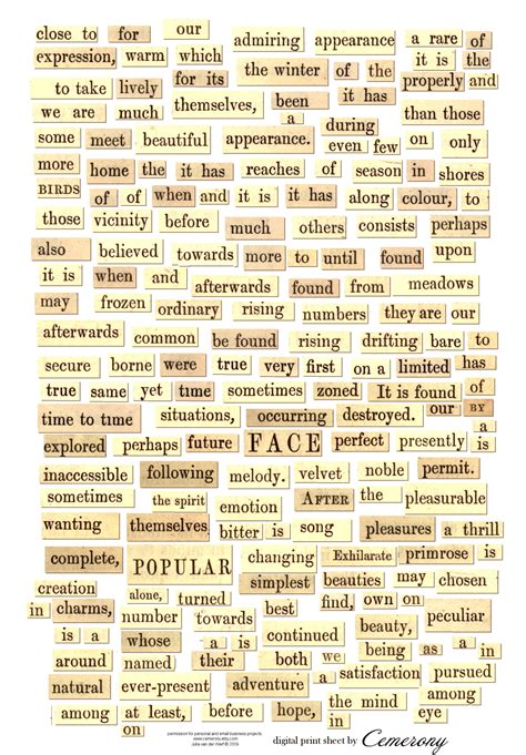 Word Collage Print Collage Collage Sheet Free Collage Collage Art