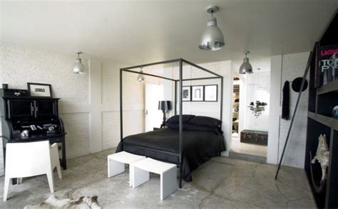 desain kamar tidur hitam putih desain gambar furniture rumah