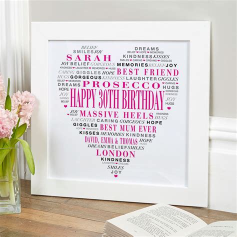 Check out our 30th birthday gift for her selection for the very best in unique or custom, handmade pieces from our shops. Personalised Gift Ideas For Her 30th Birthday | Chatterbox ...