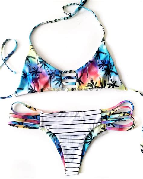 2019 Sexy Custom Printed Seamless Brazilian Bikini For Mature Women Reversible Bikini Buy