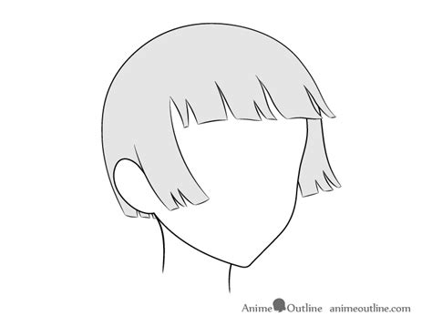 How To Draw Anime Hair In 34 View Step By Step Animeoutline