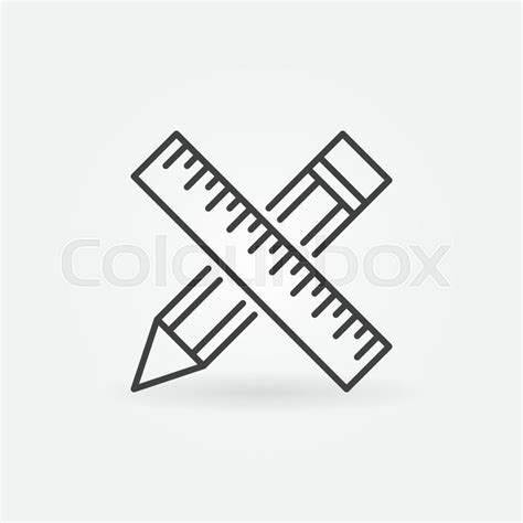 Lineal clipart kostenlos für den persönlichen und kommerziellen gebrauch. Ruler and pencil icon - vector linear pictogram or symbol ...