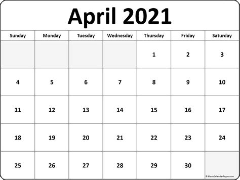 April 2021 Calendar Free Printable Monthly Calendars 3 Calendar