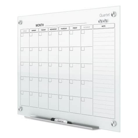 Quartet Infinity Magnetic Glass Calendar Board 48 X 36 Gc4836f 1