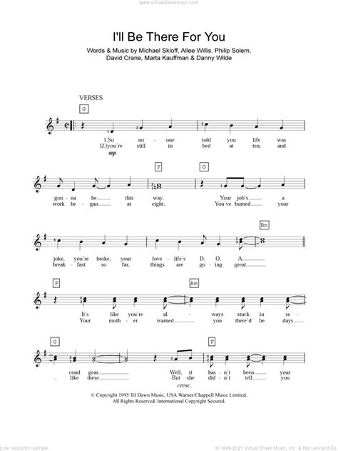 Boyce avenue — i'll be there for you (friends theme). Rembrandts - I'll Be There For You sheet music for piano ...