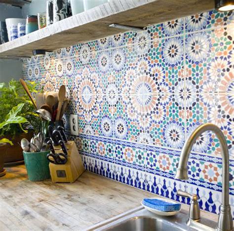 Moroccan Inspired Tiles In The Kitchen Kitchen Backsplash Designs