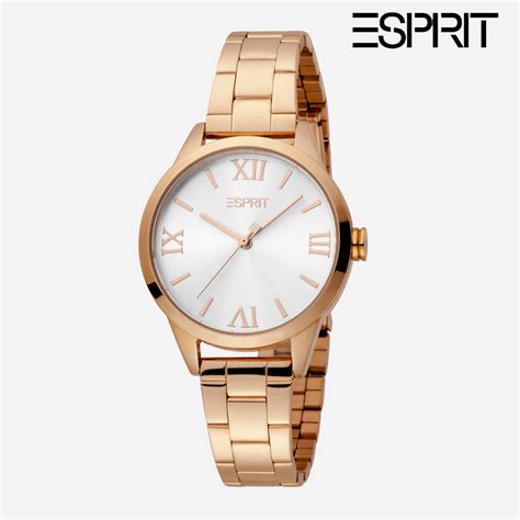 Esprit Ladies Pointy Rose Gold Stainless Steel Watch