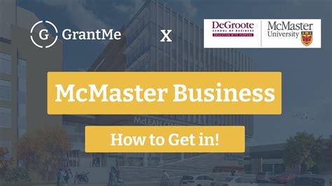 How To Get Into Mcmaster Degroote Business Tips And Advice Youtube