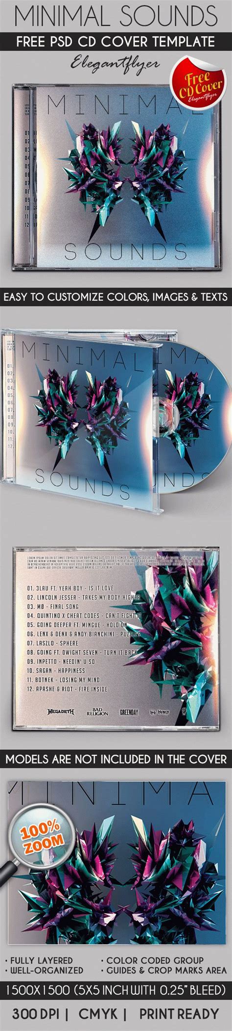 Minimal Sound Free Cd Cover Psd Template Sound Free Dvd Covers Psd