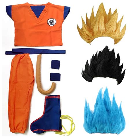 Dragon Ball Z Clothes Suit Son Goku Cosplay Costumes Toppantbelttail