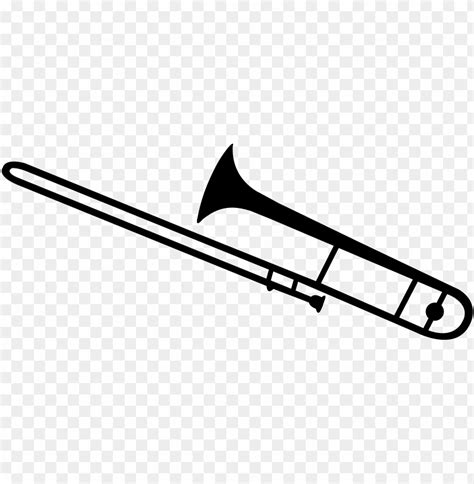 Trombone Black And White Png Clip Art Library