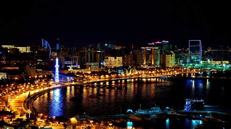 Night City View Of Azerbaijan Baku Baku City Night City Best