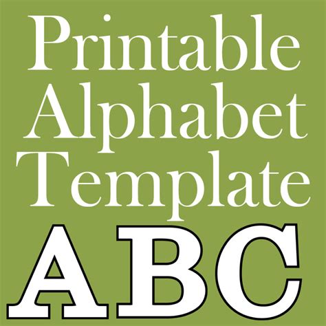 Free Alphabet Letter Templates To Print And Cut Out Make Breaks