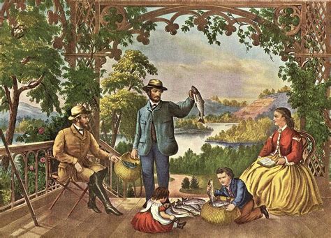 Home From The Brook Currier And Ives Painting By Currier And Ives Pixels