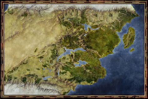 The World Of Sæmyyr Unlabelled Fantastic Maps