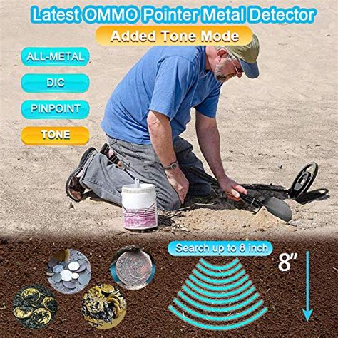 Ommo Metal Detector For Adults And Kids Waterproof Metal Detectors With