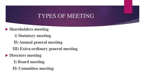 Types Of Meetings In Companies