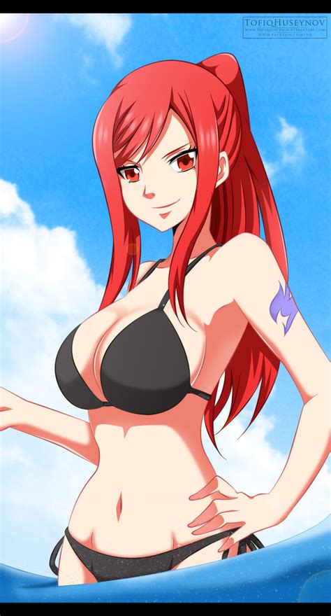 Erza Swimsuit By Tofiqhuseynov On Deviantart