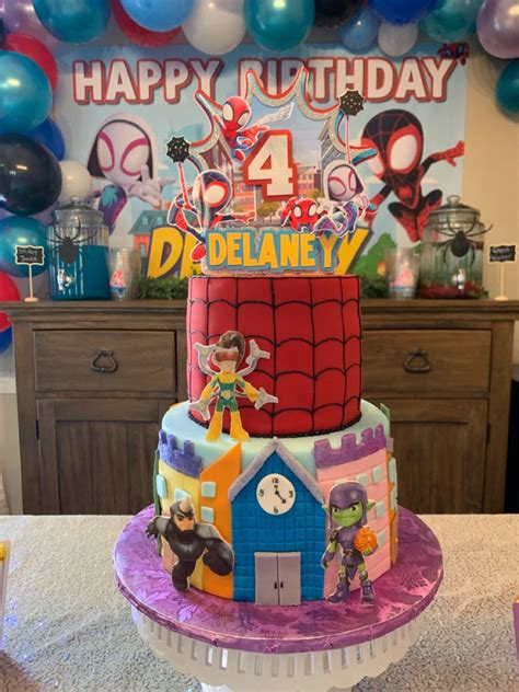Spidey And His AMAZING Friends Cake Baby Birthday Party Theme Friends Birthday Cake Babe