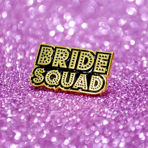 Bride Squad Bachelorette~hen Party Enamel Lapel Pins By Wedfest