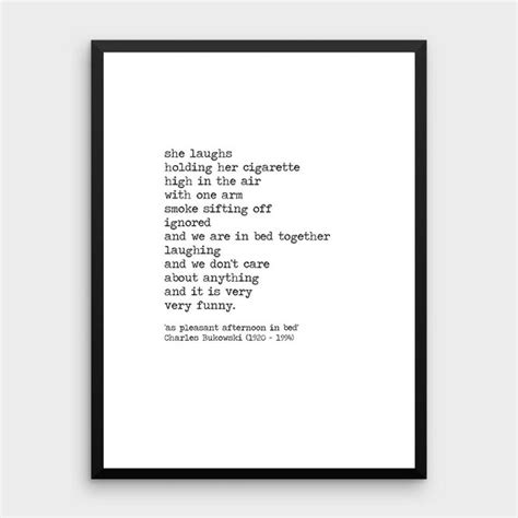 Charles Bukowski Instant Poetry In Bed Together