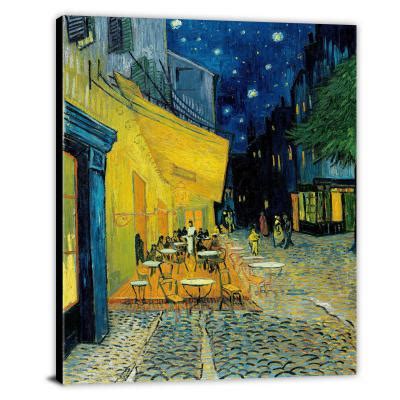 Cafe Terrace At Night By Vincent Van Gogh Canvas Wrap