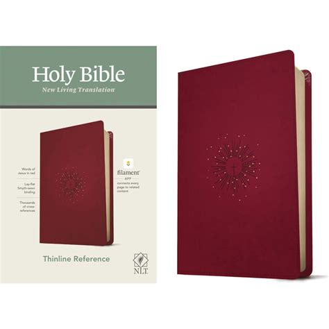 Nlt Thinline Reference Bible Filament Enabled Edition Leatherlike Red